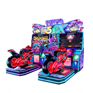 Machine d'arcade de course de <span class=keywords><strong>moto</strong></span> à deux places Dynamic X Neon, best-seller, simulateur de vitesse <span class=keywords><strong>3D</strong></span> hyper-immersif - Product Image 1