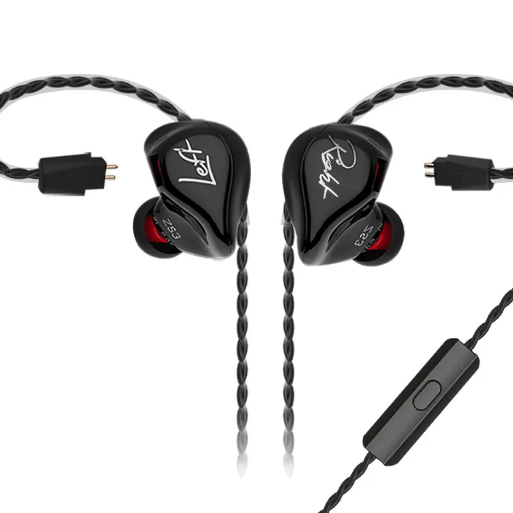 Kz Zs3 Wired in-ear Monitor Noise Cancelling headphones 3.5mm Super Bass Sport Headset GamingEarphone Music Earbuds