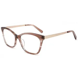 Custom Classic Quality Glasses Handmade Acetate Eyeglasses Frame Optical Lens Glasses