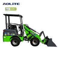 Minipala gommata AOLITE Factory E606Pro con batteria al litio LiFePO4, certificazione CE, nuova, da 0,6 tonnellate, con batteria frontale, per edilizia.