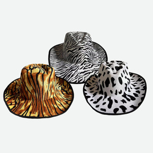 Sombrero Vaquero con Estampado Animal al por Mayor, Diseño de Cebra, Tigre y Vaca, <span class=keywords><strong>para</strong></span> Fiestas Temáticas de <span class=keywords><strong>Safari</strong></span>, Despedidas de Soltera, Festivales de Música y Disfraces - Product Image 3