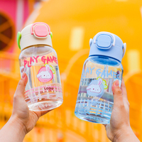 Botella de Agua Infantil Portátil Ecológica de Última Moda, a Prueba de Fugas, 730 ml, Vaso Deportivo de Plástico con Asa y Botón de Presión