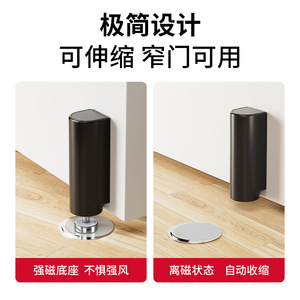 Butoir de porte Jin Xixiang à fixation au sol, aimant puissant, sans perçage, moderne et simple, en PP - Product Image 3