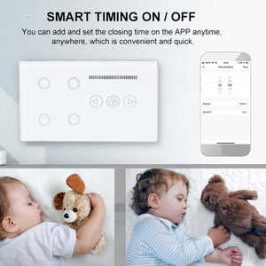 Tuya Wifi + BLE minuterie de plafond contrôle de vitesse mur verre APP ventilateur télécommande interrupteur pour lumière et ventilateur Alexa <span class=keywords><strong>Google</strong></span> Smart <span class=keywords><strong>Home</strong></span> - Product Image 3