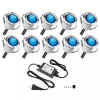 Tahan Air DC 12V 24V Mini Luar Ruangan Bawah Tanah LED Dikuburkan Lampu Lantai Lampu Dek Lampu LED Tanah Lampu 1 Ini