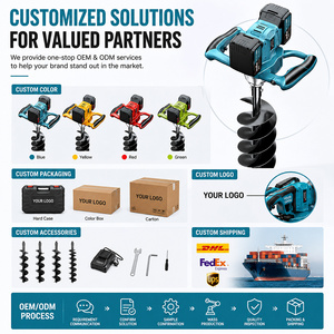 Post Hole Digger Cordless Earth Auger Reverse Function Drill Bit Adjustable Speed <b>Power</b> Digging Machine for Farming GT15001 Adju - Product Image 6