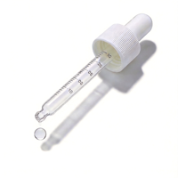 Pipette compte-gouttes noire et blanche en aluminium-plastique anti-débordement et anti-poussière avec capuchon côtelé pour flacon d'huile essentielle ou de sérum, personnalisable