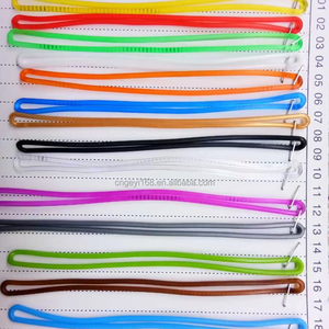 Eco-friendly 17cm Clear PVC Luggage Tag Loop US Standard Compliant Bag Travel Worm Strap Durable Plastic PVC Lanyards