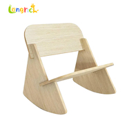 Fauteuil à bascule moderne en bois massif fait à la main avec table pour enfants pour la chambre à coucher et le salon
