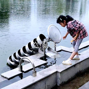 Moetry Équipement de terrain de jeu <span class=keywords><strong>aquatique</strong></span> extérieur Pompe à eau à vis <span class=keywords><strong>d</strong></span>'Archimède en acier inoxydable pour le jeu <span class=keywords><strong>d</strong></span>'eau de <span class=keywords><strong>sable</strong></span> pour l'école et la maison - Product Image 2