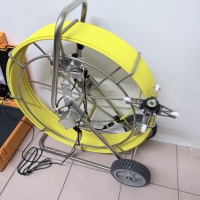 Caméra d'inspection de canalisation auto-nivelante 38 mm, émetteur 512 Hz, câble en fibre de verre 60 m 7 mm, écran TFT 7 pouces, superposition de texte, IP68