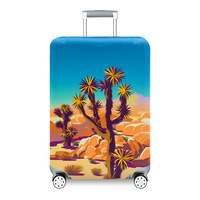 Vente en gros Housse de protection de bagage personnalisée de haute qualité Motif géométrique Housse de valise Fermeture à glissière élastique Protection