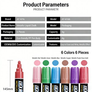 Marqueur Fluorescent Effaçable Sans Poussière à Base d'Eau, <span class=keywords><strong>Meilleure</strong></span> Vente Transfrontalière, Idéal pour l'Apprentissage et la <span class=keywords><strong>Peinture</strong></span> - Product Image 6