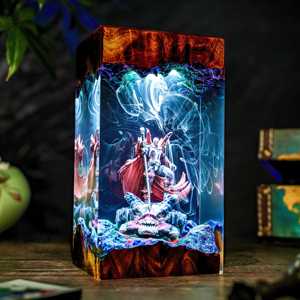Lámpara Decorativa OEM ODM Hell Spawn, Diorama de Guerrero Demoníaco, Decoración de Escritorio de Fantasía Oscura, Exhibición para Sala de Videojuegos, Diseño Único, CN - Product Image 1