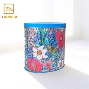 กระป๋องดีบุกทรงรีพิมพ์ลายตามสั่งขายส่งขนาดใหญ่, ถังใส่ป๊อปคอร์นโลหะเกรดอาหารสำหรับงานปาร์ตี้, กล่องเก็บขนม - Product Image 5