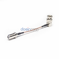 Cable coaxial RG179 de 75 ohmios con conector BNC macho en ángulo recto a conector F hembra recto, tipo pigtail, para sistemas de seguridad y cámaras CCTV
