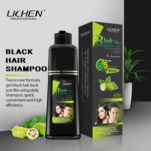 Professional Black Hair <strong>Dyeing</strong> Fast 5 Mins Black Wash Shampoo 200ml/400ml/sachet Long-lasting <strong>Formula</strong> - Product Image 4