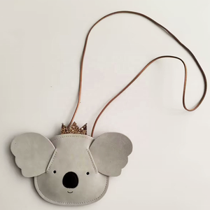 Vente en gros de mini sac à bandoulière en forme de koala de couleur pure imperméable en PU pour bébé fille - Product Image 2
