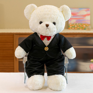 Ensemble de peluches douces et moelleuses pour mariés, adorables poupées en peluche pour couple, cadeau de mariage, décoration de mariage - Product Image 5