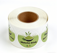Etiquetas Redondas Autoadhesivas Personalizadas para Impresora de Etiquetas de Papel Recubierto, Etiquetas de Grado Alimenticio para Botellas de Jugo