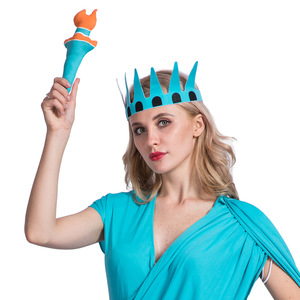 Disfraz Clásico de <span class=keywords><strong>la</strong></span> Diosa Griega Lady Liberty para Mujer, Vestido de Estatua, Disfraces de Halloween para Cosplay, Poliéster, TV y Cine - Product Image 4