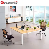 Mobiliário de escritório modular moderno, estação de trabalho linear mesa de trabalho 2 lugares pessoal cluster mesa de escritório