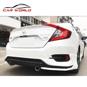 New 2019-2021 for for Sedan Bumper Kit Front Lip Rear Lip Side Skirts Plastic ABS Matte Black - Product Image 4