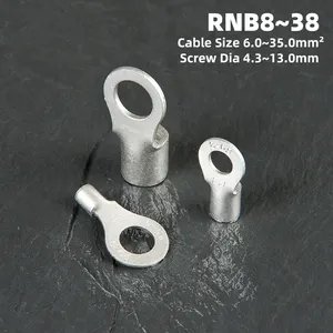 Uninsulated Copper Terminal Lugs Ring Naked Crimp Terminals RNB1.25-3 Non Sulated Ring Connector