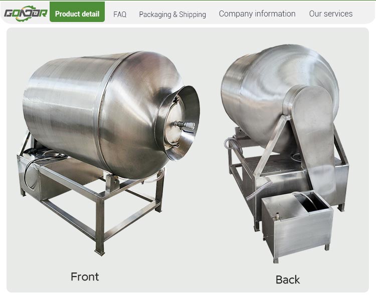 Máy Hút Chân Không Thức Ăn Thịt Thủy Lực 500Kg Hỗn Hợp Ướp Gà Máy Ướp