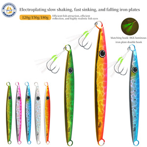 Señuelo de Pesca de Placa Metálica Dura de 150g para Agua Profunda, Ideal para Caballa, Hundimiento Lento, Buceo Rápido, Señuelos de Fondo para Pesca Marina - Product Image 2