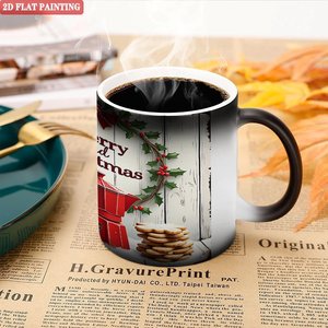 <b>Ceramic</b> <b>Cup</b> Frosted Black 11oz Heat Activated Color Changing Daily Mug - Product Image 5