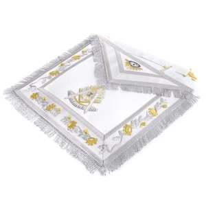 Tablier de maître de loge bleu 2026 - Broderie bouillon avec franges en rayonne, travail de qualité supérieure et style de loge haut de gamme, prix abordable - Product Image 3