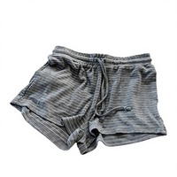 Nouveau short de pyjama rayé grande taille respirant et doux pour femme, style coréen vintage, idéal pour l'extérieur en été