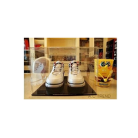 Vitrine en acrylique avec base noire, support de présentation anti-poussière pour figurines, jouets, bijoux et objets de collection