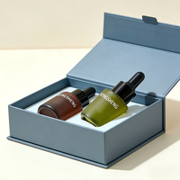 Flacon compte-gouttes en verre dépoli de 30 ml de style européen avec grand bouchon à vis, forme plate mate, sérigraphié, pour diffuseur de parfum et crème pour le visage