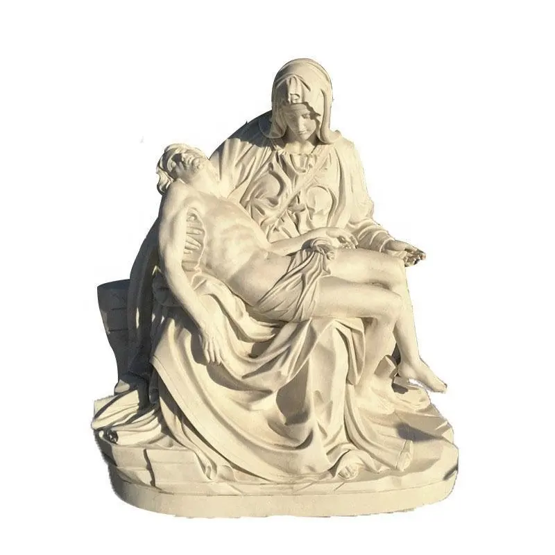 Trừu tượng tôn giáo Tay Chạm Khắc Đá Cẩm Thạch gia đình Maria virg pieta Tượng điêu khắc
