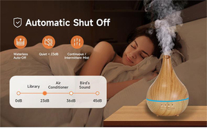 Hiện đại woodgrain hương liệu & độ ẩm với 7-màu đèn LED 1h/3h/6h tự động tắt hẹn giờ cho home & văn phòng - Product Image 3