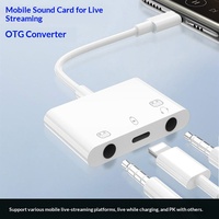 Adaptateur OTG 3 en 1, prend en charge la lecture audio et la charge, sortie AC, compatible avec iPhone, tout neuf