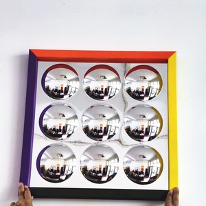 Hiện đại shatterproof Acrylic EVA bọt khung bong bóng gương Bảng điều chỉnh 50x50cm 80x80cm nhựa đồ nội thất phòng khách trang trí cách sử dụng - Product Image 2