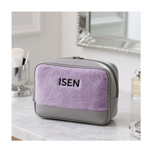 Bolsas de Maquillaje Plegables Portátiles con Cierre de Cremallera <span class=keywords><strong>ISEN</strong></span>, de Felpa Suave, para Mujer, Multicolores, Exquisitas, Organizador de Cosméticos de Viaje - Product Image 4