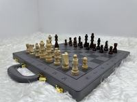 Ensemble d'échecs en cuir de haute qualité, vente directe d'usine, 15 pouces, avec aimant, design pliable, RUNAN CW-PG02