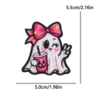 Patchs d'Halloween mignons, broderie personnalisée, applique citrouille, patch brodé thermocollant pour vêtements, vestes, chapeaux, décoration, vente en gros