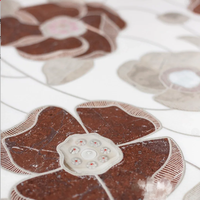 Mosaïque murale personnalisée moderne en marbre motif Galsang, résistante aux acides, peinte à la main, finition brillante pour bordures intérieures