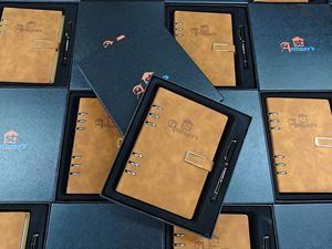 Carnet de notes A5 de luxe personnalisé et économique en cuir PU avec stylo, coffret cadeau publicitaire de luxe avec logo promotionnel - Product Image 4