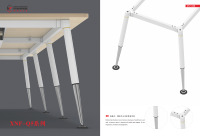 Table de réunion de bureau moderne simple 4 places, poste de travail minimaliste pour le personnel, bureau de conférence commercial, table en métal