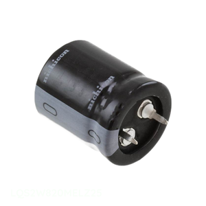 Condensateur à montage traversant LQS2W820MELZ25, 82 µF, 20 %, 450 V, en aluminium, à connexion rapide, Distributeur agréé - Product Image 1