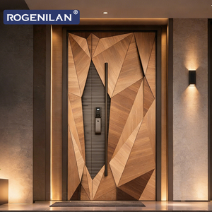 ROGENILAN <span class=keywords><strong>Porta</strong></span> d'Ingresso di Sicurezza in Alluminio su Misura, Porte Esterne Antieffrazione con Incisione 3D e <span class=keywords><strong>Serratura</strong></span> Intelligente - Product Image 4