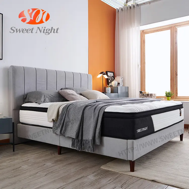 Colchão futon de espuma de memória, colchão de cama japonês 90x200 de primavera com bolso de dormir