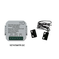 Récepteur Wifi Tuya monocanal YET479WTR DC:10V-68V AC:8V-48V avec capteur magnétique pour porte de garage, portail, porte électrique