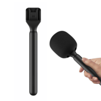 Micrófono Inalámbrico S1 con Soporte de Mano, Micrófono de Solapa, para Teléfono, Cámara, Estudio, Vlog, Grabación de Video, Entrevistas, Kit de Micrófono